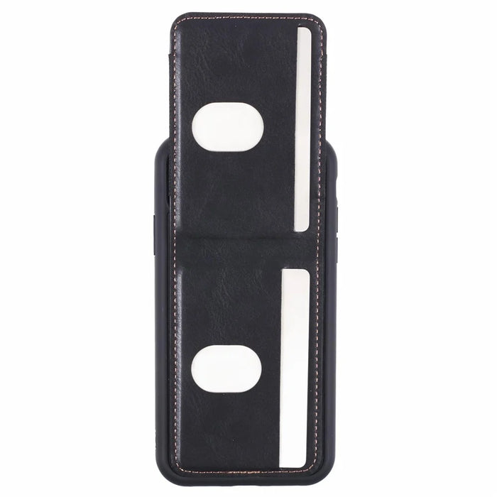 SUTENI H03 For iPhone XR 6.1 inch Case Waxy Textured Kickstand Shockproof Protective Cover - Black - 4