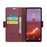 For Samsung Galaxy A55 5G Leather Case CASEME 023 RFID Blocking 3 Card Slot Mobile Cover - Red - 2