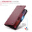 For Samsung Galaxy A55 5G Leather Case CASEME 023 RFID Blocking 3 Card Slot Mobile Cover - Red - 5
