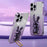 For iPhone 15 Pro Max Back Case Cute Rabbit Electroplating Phone Cover with Kickstand - Purple - 2