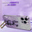 For iPhone 15 Pro Max Back Case Cute Rabbit Electroplating Phone Cover with Kickstand - Purple - 4