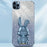 For iPhone 12 Pro Max Cartoon Rabbit Glitter Case Phone Cover with Kickstand - Blue - 5