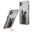 For iPhone 11 Pro Max Cartoon Rabbit Case Pull-out Kickstand Smart Phone Cover - Black - 1