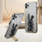For iPhone 11 Pro Max Cartoon Rabbit Case Pull-out Kickstand Smart Phone Cover - Black - 2