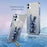 For iPhone 12 mini Glitter Powder Case Pull-out Kickstand Smart Phone Cover - Blue - 2