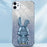 For iPhone 12 mini Glitter Powder Case Pull-out Kickstand Smart Phone Cover - Blue - 5