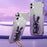 For iPhone 12 Electroplating Rabbit Case Pull-out Kickstand Smart Phone Cover - Purple - 2