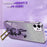 For iPhone 12 Electroplating Rabbit Case Pull-out Kickstand Smart Phone Cover - Purple - 4