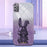 For Samsung Galaxy A03s (164.2mm) Cartoon Rabbit Kickstand Mobile Phone Protector Case - Purple - 2