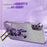 For Samsung Galaxy A03s (164.2mm) Cartoon Rabbit Kickstand Mobile Phone Protector Case - Purple - 4