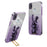 Phone Cover for Samsung Galaxy A21s , Lovely Rabbit Pull-out Kickstand Back Shell - Purple - 1