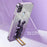 Phone Cover for Samsung Galaxy A21s , Lovely Rabbit Pull-out Kickstand Back Shell - Purple - 3