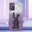 Phone Cover for Samsung Galaxy A35 5G , Lovely Rabbit Kickstand Glitter Back Shell - Purple - 2