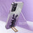 Phone Cover for Samsung Galaxy A35 5G , Lovely Rabbit Kickstand Glitter Back Shell - Purple - 3