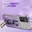 Phone Cover for Samsung Galaxy A35 5G , Lovely Rabbit Kickstand Glitter Back Shell - Purple - 4