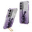For Samsung Galaxy S23+ Case Cute Rabbit Drop-proof Glitter Phone Cover with Pull-out Kickstand - Purple - 1
