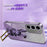 For Samsung Galaxy S23+ Case Cute Rabbit Drop-proof Glitter Phone Cover with Pull-out Kickstand - Purple - 4