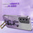 For Samsung Galaxy A55 5G Case Hidden Pull-out Kickstand Cartoon Rabbit Anti-fall Phone Cover - Purple - 4