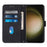 For Samsung Galaxy S24 Ultra Leather Case with Hand Strap Wallet Stand Phone Cover - Black - 2