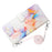 For Samsung Galaxy S24 Leather Case with Shoulder Strap Marble Pattern Phone Stand Cover - Milky Way Marble White LS004 - 4