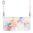 For Samsung Galaxy S24 Leather Case with Shoulder Strap Marble Pattern Phone Stand Cover - Milky Way Marble White LS004 - 6