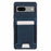 SUTENI H03 For Google Pixel 7a Anti-drop Cover Card Holder PU+TPU Kickstand Phone Case - Blue - 1