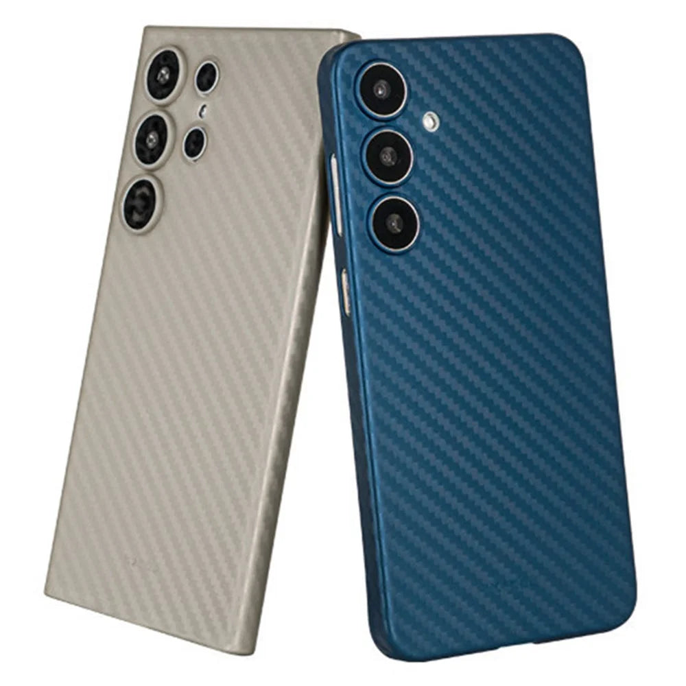 KZDOO For Samsung Galaxy S24 Ultra Case PP Phone Back Cover Carbon Fiber Texture - Black - 5