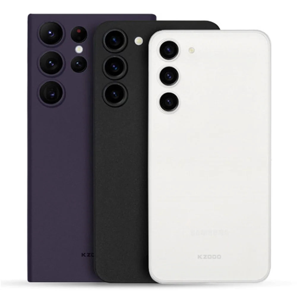 KZDOO Air Skin Series For Samsung Galaxy S24 Ultra Case Ultra Thin Frosted Phone Cover - Black - 4