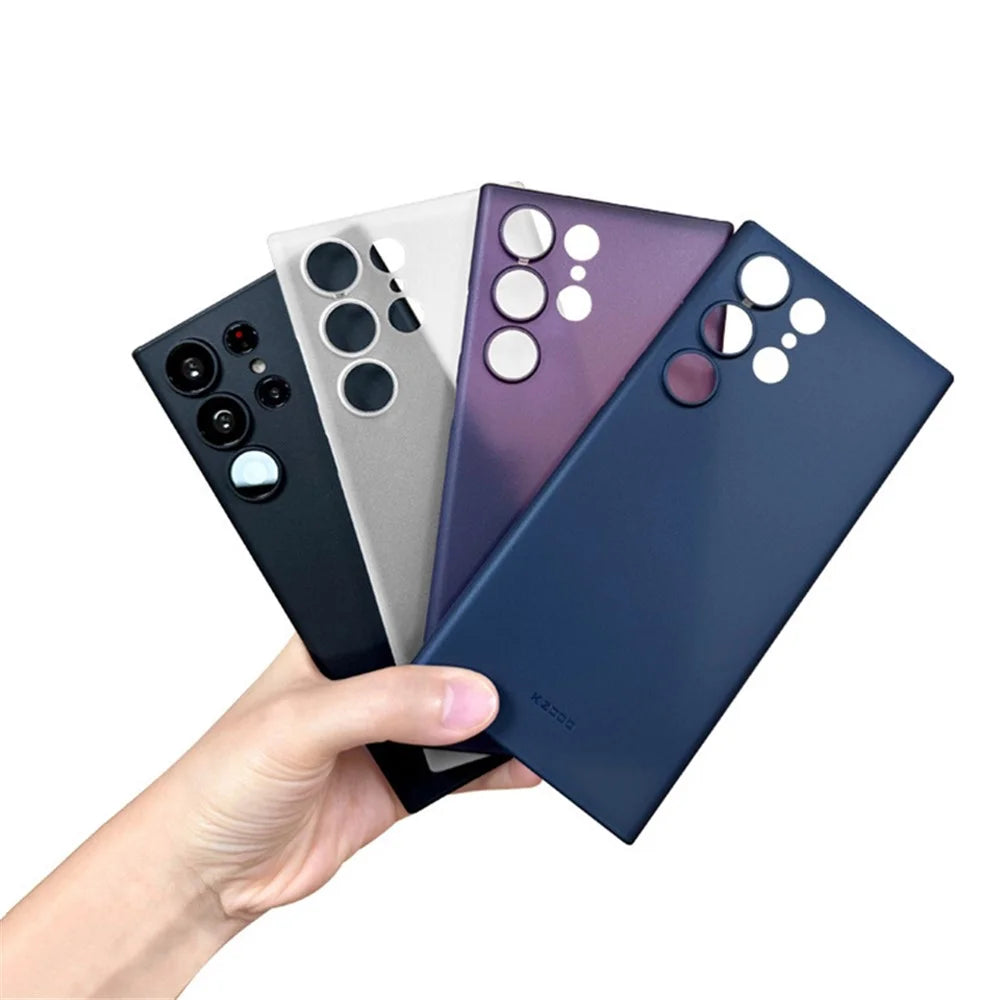 KZDOO Air Skin Series For Samsung Galaxy S24 Ultra Case Ultra Thin Frosted Phone Cover - Black - 5