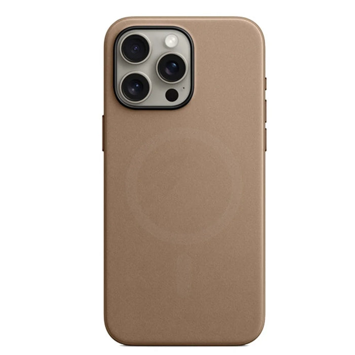 KZDOO Mag Elite Series Fine Woven Case for iPhone 15 Pro Eco-Friendly Phone Case Compatible with MagSafe - Khaki - 1