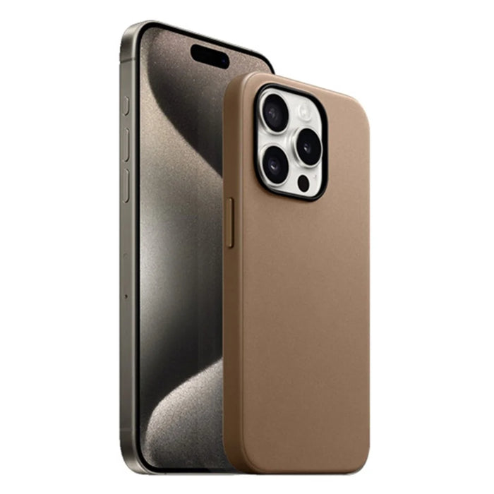 KZDOO Mag Elite Series Fine Woven Case for iPhone 15 Pro Eco-Friendly Phone Case Compatible with MagSafe - Khaki - 3