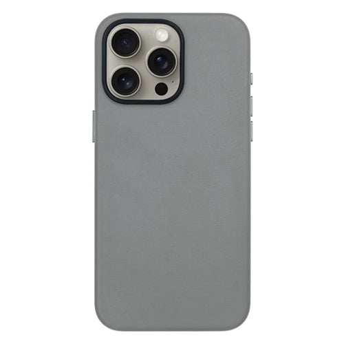KZDOO Noble Collection Slim Case for iPhone 15 Pro Max PU Leather Flip Phone Cover - Grey - 1
