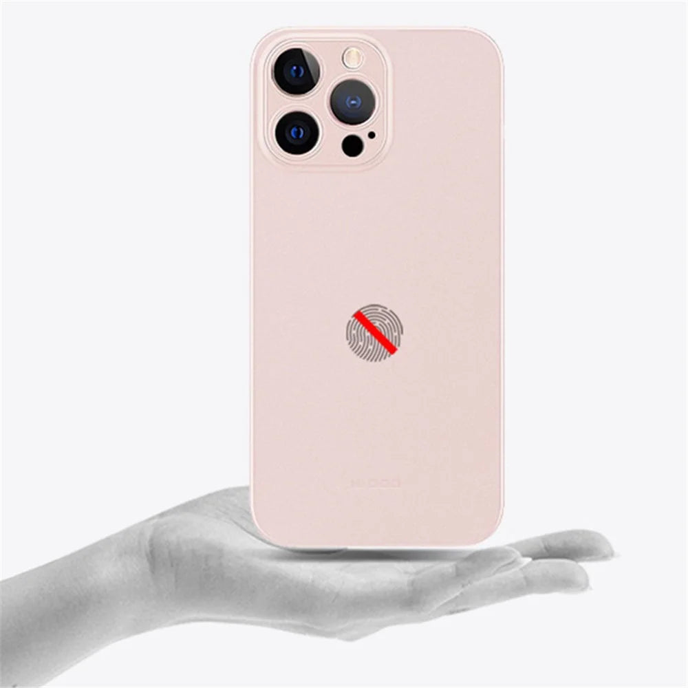 KZDOO Air Skin Series For iPhone 15 Pro Anti-fingerprint Frosted Case Ultra Thin Phone Cover - Black - 5