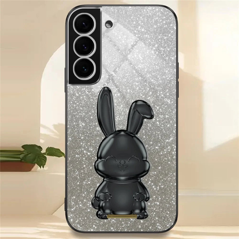 Cover for Samsung Galaxy S21 4G / 5G Viewing Kickstand PC+TPU Phone Case - Black - 2