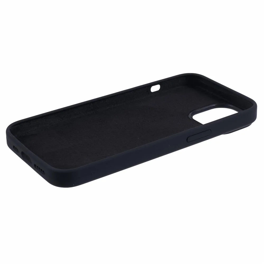 BJT Series For iPhone 15 Case TPU+Silicone Fabric Lining Magnetic Phone Case (Big Rear Lens Hole) - Black - 6