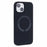 BJT Series For iPhone 14 Magnetic Phone Case TPU+Silicone Fabric Lining Back Cover - Black - 1