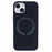 BJT Series For iPhone 14 Magnetic Phone Case TPU+Silicone Fabric Lining Back Cover - Black - 3