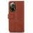 For Realme C67 4G Case PU Leather Card Slot Stand Shockproof TPU Interior Shell Phone Cover - Brown - 7