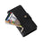 Rivet Decor Phone Case for iPhone 15 Wallet PU Leather Shell Stand Phone Cover - Black - 7