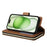 For iPhone 15 Zipper Pocket Case 9 Card Slots PU Leather Wallet Mobile Phone Stand Cover Shell - Brown - 4