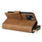 For iPhone 15 Zipper Pocket Case 9 Card Slots PU Leather Wallet Mobile Phone Stand Cover Shell - Brown - 5