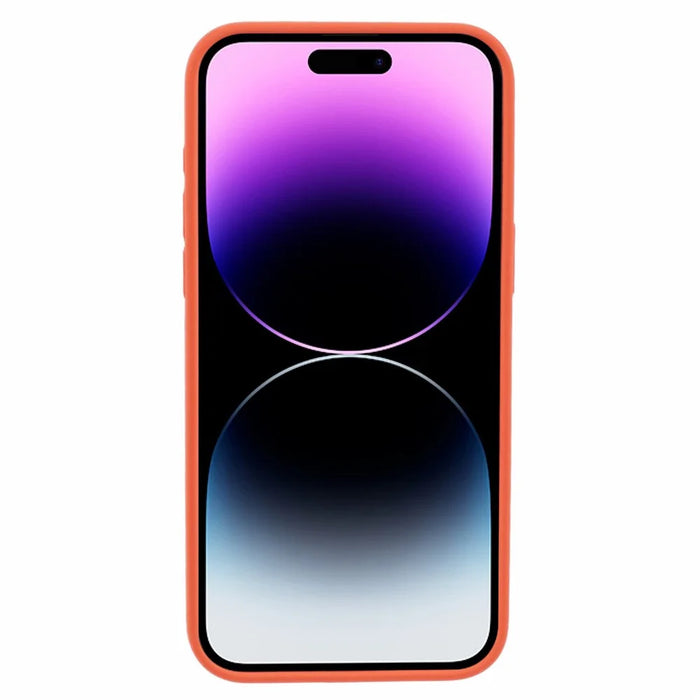 BJT Series For iPhone 14 Pro Max Case TPU+Silicone Fabric Lining Protective Shell Compatible with MagSafe - Orange - 2