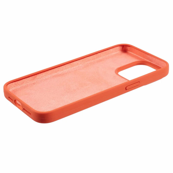 BJT Series For iPhone 14 Pro Max Case TPU+Silicone Fabric Lining Protective Shell Compatible with MagSafe - Orange - 6