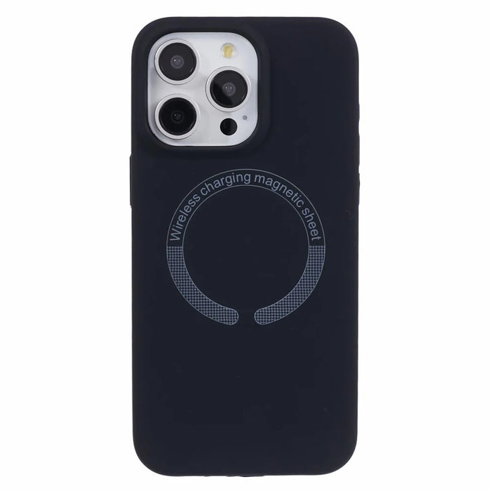 BJT Series For iPhone 12 Pro Max 6.7 inch Case Compatible with MagSafe TPU+Silicone Anti-drop Phone Shell - Black - 3