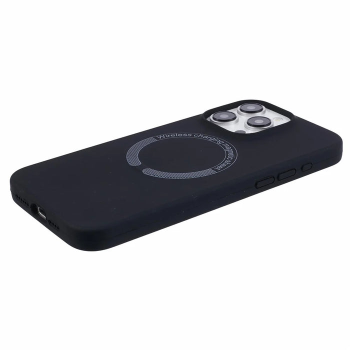 BJT Series For iPhone 12 Pro Max 6.7 inch Case Compatible with MagSafe TPU+Silicone Anti-drop Phone Shell - Black - 5