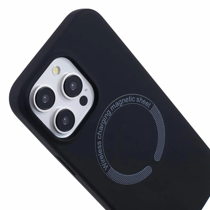 BJT Series For iPhone 12 Pro Max 6.7 inch Case Compatible with MagSafe TPU+Silicone Anti-drop Phone Shell - Black - 7