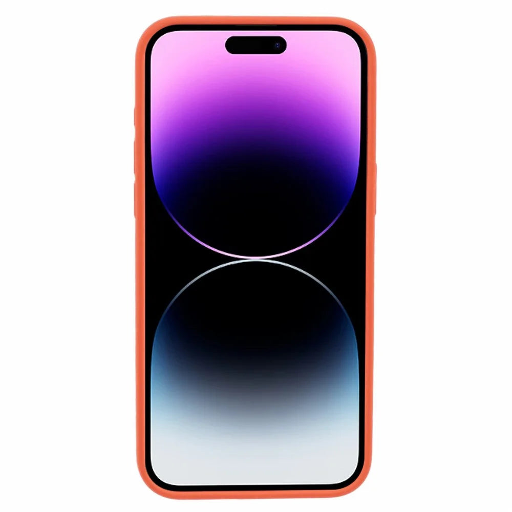 BJT Series Magnetic Case for iPhone 14 Pro Cover Soft Fabric Lining Phone Protector - Orange - 2