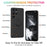For Samsung Galaxy S24 Ultra Case with Strap Ring Holder Kickstand Phone Cover - Black - 5