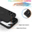 For Samsung Galaxy S24 Ultra Case with Strap Ring Holder Kickstand Phone Cover - Black - 6