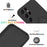 For Samsung Galaxy S24 Ultra Case with Strap Ring Holder Kickstand Phone Cover - Black - 7